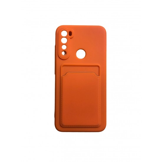 Θήκη Xiaomi Redmi Note 8 Back Cover με Υποδοχή Κάρτας (πορτοκαλί)