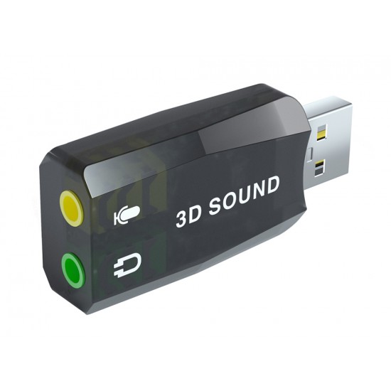 POWERTECH USB Κάρτα ήχου 5.1CH, με έξοδο μικρόφωνου και ακουστικ&o