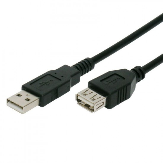 POWERTECH Καλώδιο USB 2.0 σε USB female, 3m, Black