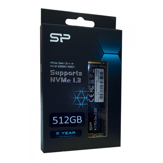 SILICON POWER SSD PCIe Gen3x4 P34A60 M.2 2280, 512GB, 2.200-1.600MB/s