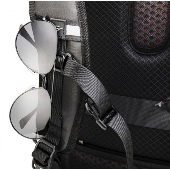 ARCTIC HUNTER τσάντα πλάτης B00381 με θήκη laptop, USB, μαύρη