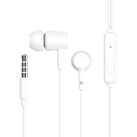 CELEBRAT earphones G13 με μικρόφωνο, 10mm, 1.2m, λευκό