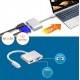 POWERTECH converter USB Type-C σε VGA + HDMI 4K PTH-041, ασημί