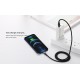 ROCKROSE καλώδιο USB σε Lightning Knight AL, 2.4A 12W, 1m, μαύρο-γκρι