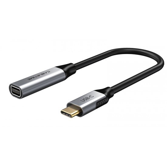 CABLETIME καλώδιο USB-C σε Mini DisplayPort C160, 4K, 0.15m, μαύρο
