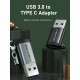CABLETIME αντάπτορας OTG USB-A σε USB-C AMCF, 3.0, 2.1A, 0.1m, μαύρος