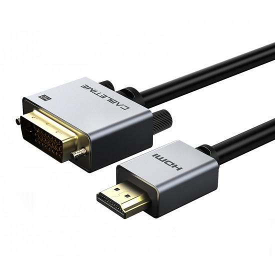 CABLETIME καλώδιο HDMI 1.4 σε DVI 24+1 AV579, 1080p, 1m, μαύρο