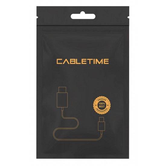 CABLETIME καλώδιο AUX USB Type-C σε 3.5mm C160, 1m, μαύρο