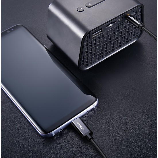 BASEUS καλώδιο USB Type-C σε 3.5mm Yiven CAM01-01 1.2m, μαύρο