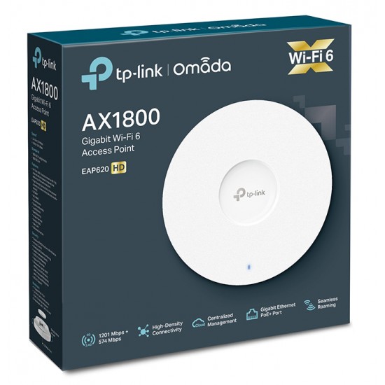 TP-LINK access point EAP620 HD, AX1800, WiFi 6, ceiling moint, Ver. 2.0