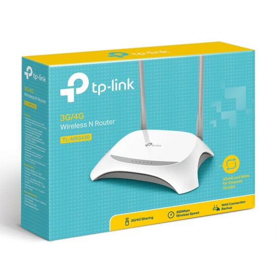 TP-LINK Ασύρματο N Router 3G/4G - TL-MR3420, Ver. 3.0