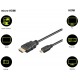 GOOBAY καλώδιο HDMI σε HDMI Micro 53787 με Ethernet, 4K, 5m, μαύρο