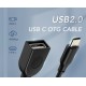 CABLETIME καλώδιο USB Type-C σε USB 2.0 CMAF2, 480Mbps, 0.15m, μαύρο