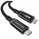 CABLETIME καλώδιο USB Type-C CT-USB4, 100W, 8K, 40Gbps, 2m, μαύρο