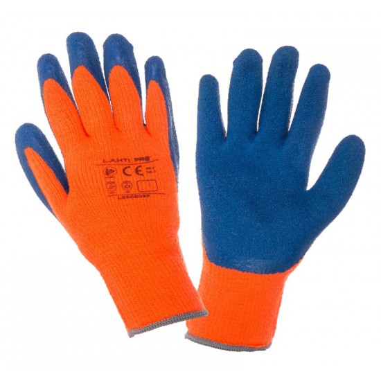 LAHTI PRO αντιολισθητικά γάντια εργασίας L2502, 9/L, πορτοκαλί-μπλε