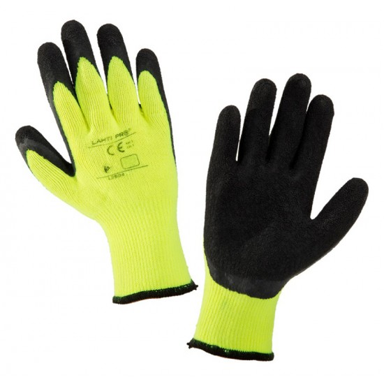 LAHTI PRO αντιολισθητικά γάντια εργασίας L2504, 11/2XL, κίτρινο-μαύρο