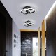POWERTECH LED φωτιστικό οροφής HLL-0079, 20W, 1700lm, 23.5x23.5cm, μαύρο