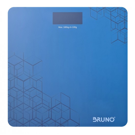 BRUNO ψηφιακή ζυγαριά BRN-0073, έως 180kg, επαναφορτιζόμενη, μπλε