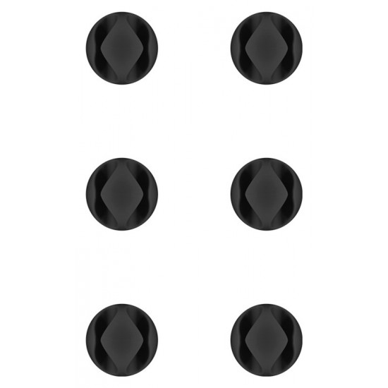 GOOBAY οργανωτές καλωδίων σιλικόνης 70362, 2 θέσεων, Φ5.3mm, μαύρο, 6τμχ