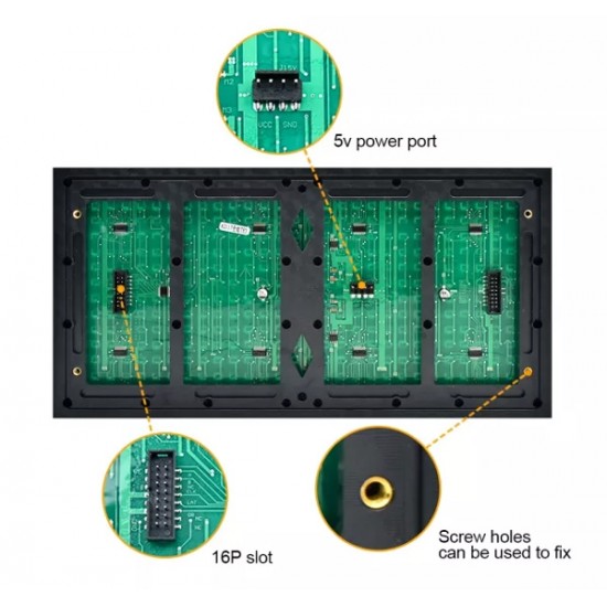 KEYESTUDIO LED panel module P10 KT0182 για Arduino, 16x32cm, κόκκινο