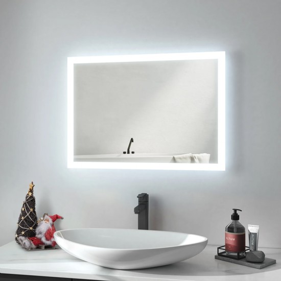 BRUNO καθρέπτης μπάνιου LED BRN-0099, ορθογώνιος, 24W, 60x80cm, IP67