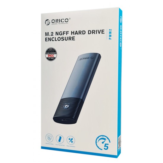 ORICO θήκη για Μ.2 SSD PWM2-PK-EP, 5Gbps, έως 4TB, ροζ