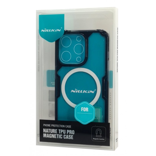 NILLKIN θήκη Nature Pro Magnetic για iPhone 14 Pro, μπλε & διάφανη