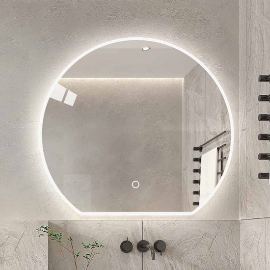 BRUNO καθρέπτης μπάνιου LED BRN-0132, στρόγγυλος, 24W, Φ60cm, IP54