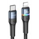 USAMS καλώδιο Lightning σε USB Type-C US-SJ538, 30W, PD, 1.2m, μαύρο