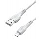 USAMS καλώδιο Lightning σε USB US-SJ371, 2A, 1m, λευκό