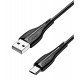 USAMS καλώδιο Micro USB σε USB US-SJ373, 2A, 1m, μαύρο