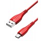 USAMS καλώδιο Micro USB σε USB US-SJ373, 2A, 1m, κόκκινο