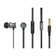 CELEBRAT Earphones με μικρόφωνο D7, on/off, 10mm, 1.2m, μαύρα