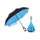  Ομπρέλα Kazbrella αντίστροφης δίπλωσης, λαβή σχήματος C, με θήκη, Χειροκίνητη,  μπλε