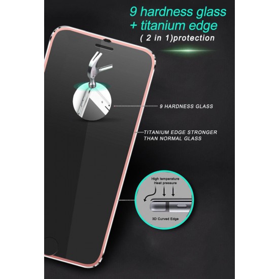 POWERTECH Tempered Glass 3D Full Face για iPhone X, titanium, Black